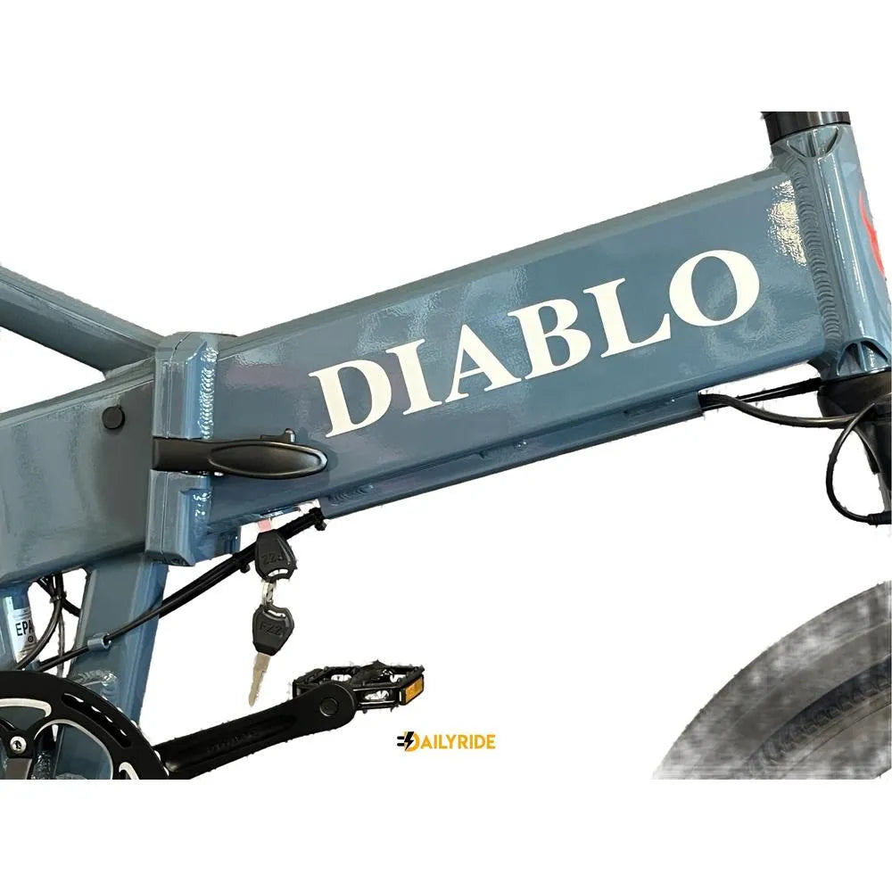 Diablo Storm - Bicicletta grassa - Bicicletta pieghevole elettrica - Blu scuro