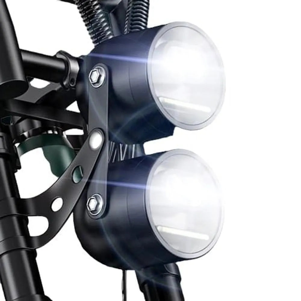 ENGWE M20 - Fatbike - Bianco + Sistema di allarme + Supporto per telefono