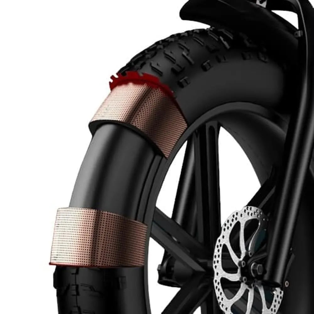 ENGWE M20 - Fatbike - Bianco + Sistema di allarme + Supporto per telefono