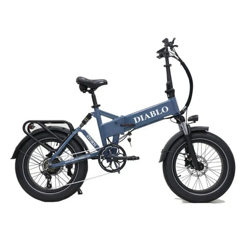 Diablo Storm - Fatbike - Bicicletta elettrica pieghevole - Blu scuro