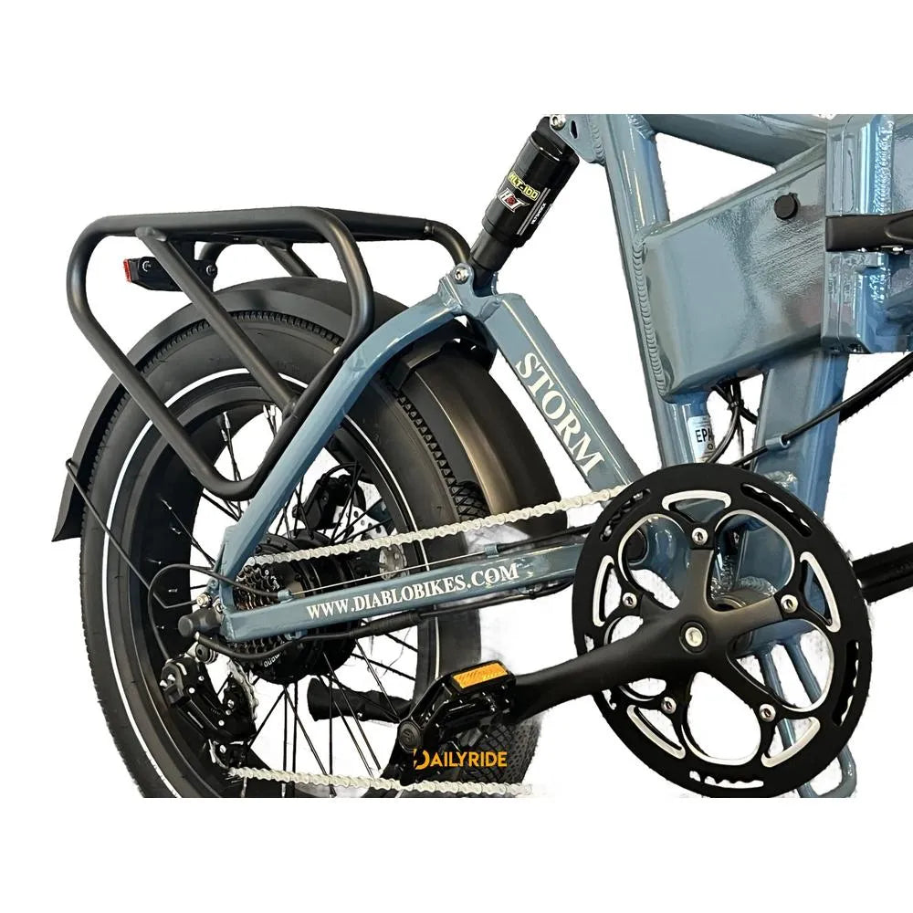 Diablo Storm - Bicicletta grassa - Bicicletta pieghevole elettrica - Blu scuro