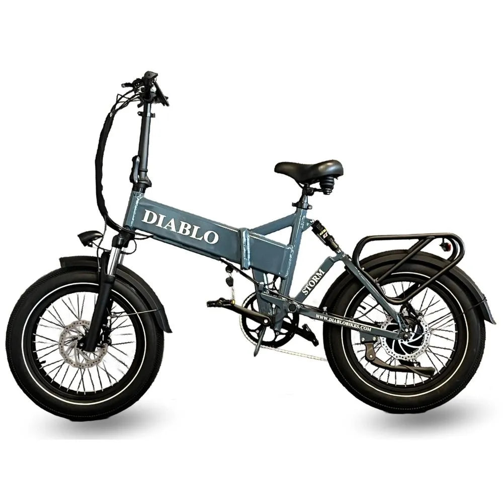 Diablo Storm - Bicicletta grassa - Bicicletta pieghevole elettrica - Blu scuro