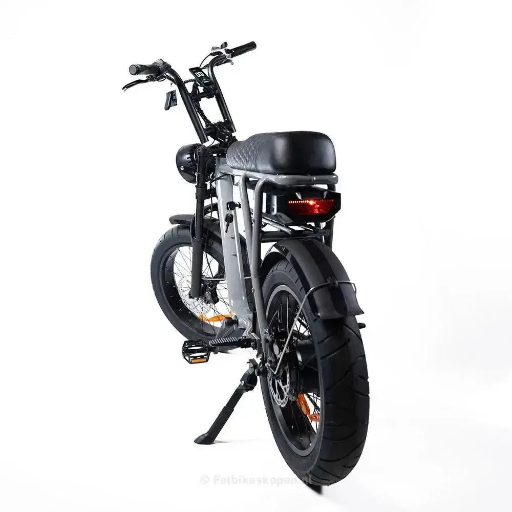 EB2 Fatbike Argento + allarme + poggiapiedi