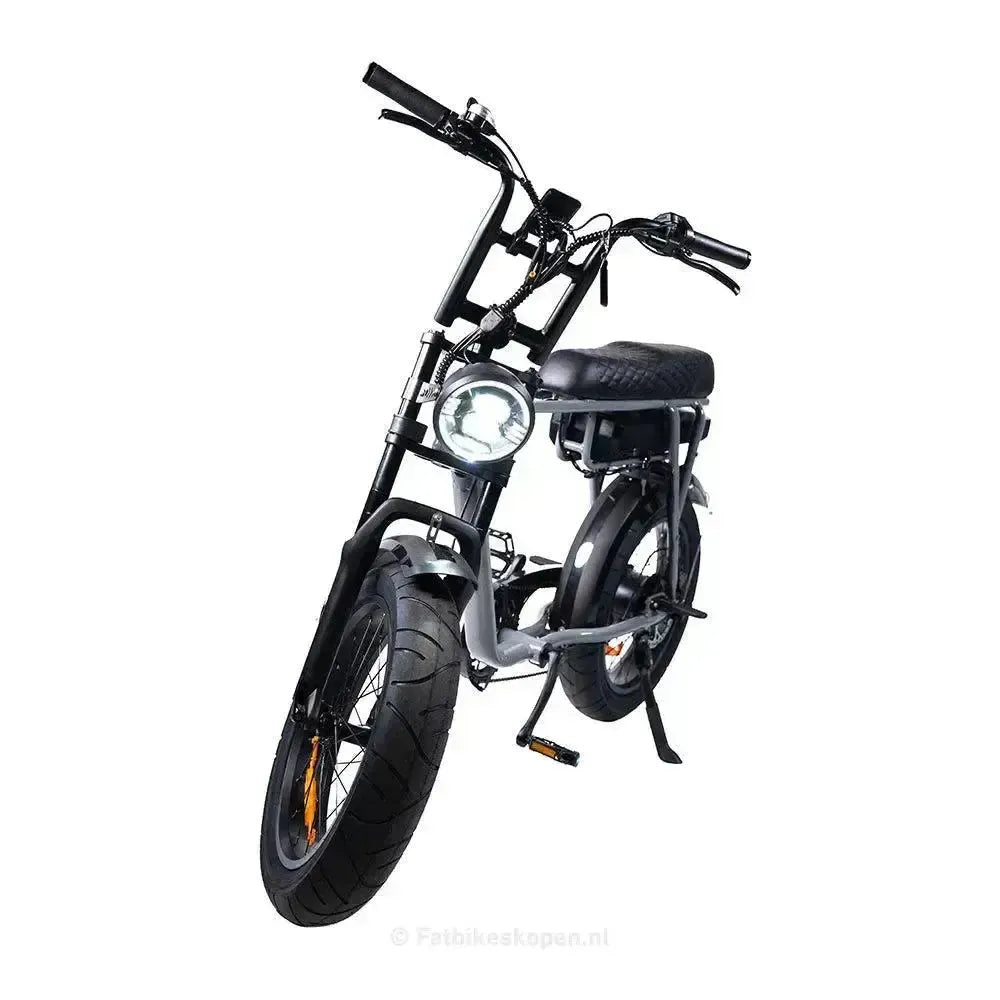EB2 Fatbike Argento + allarme + poggiapiedi