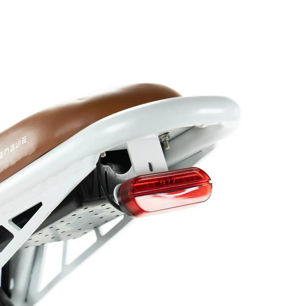 ENGWE M20 - Fatbike - Bianco + Sistema di allarme + Supporto per telefono