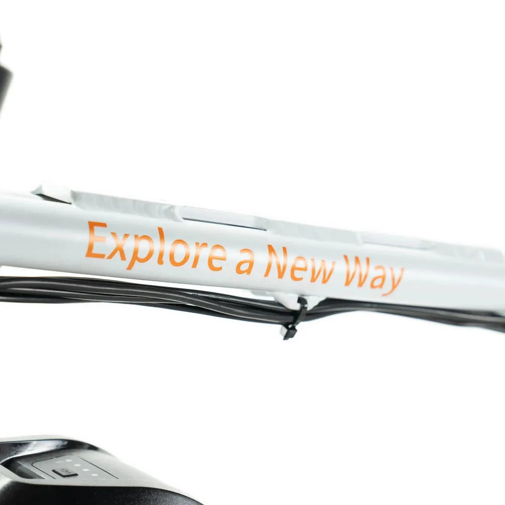 ENGWE M20 - Fatbike - Bianco + Sistema di allarme + Supporto per telefono