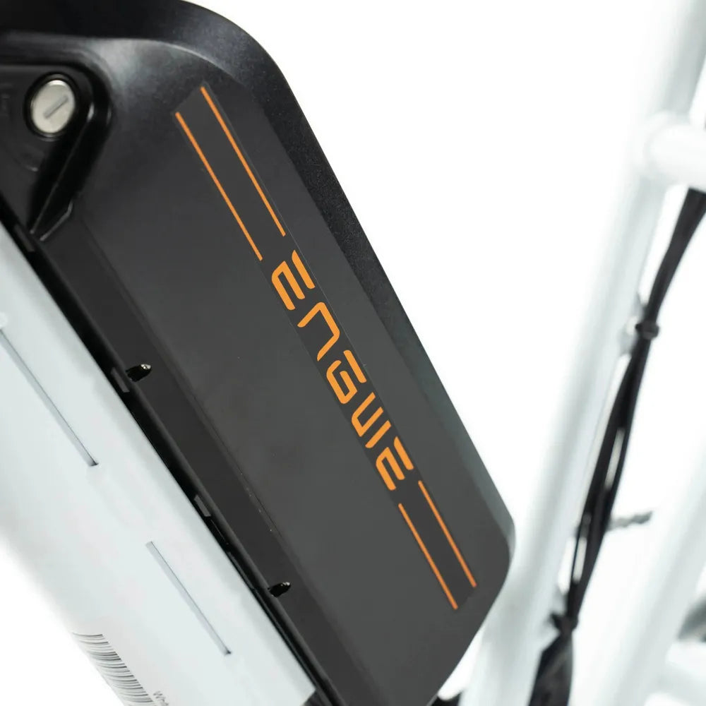 ENGWE M20 - Fatbike - Bianco + Sistema di allarme + Supporto per telefono