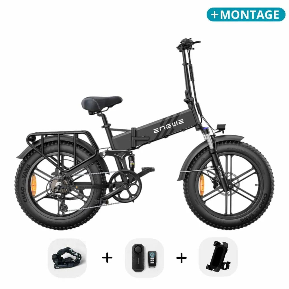 Engwe Engine Pro 2.0 - Bicicletta elettrica pieghevole - Nero