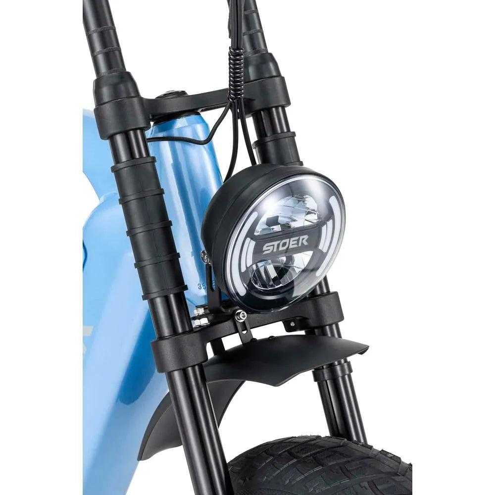 STOER Biciclette Urban X - Bicicletta Grassa - Azzurro Cielo